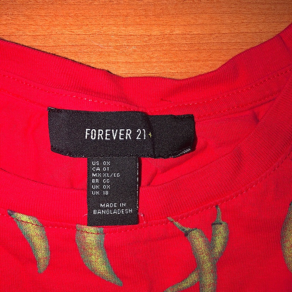Oversized Red Pepper Tshirt Forever 21
